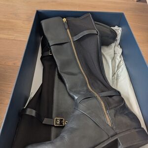 Cole Haan Black Leather Knee High Boots